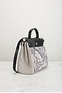 view 5 of 9 Hermes Toile & Leather Pegase Pop Herbag Zip  31 Handbag in Bleu Indigo & Ecru Black