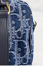 view 7 of 9 Dior Oblique Denim Nano Groove Convertible Bowling Bag in Blue
