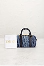 view 10 of 9 Dior Oblique Denim Nano Groove Convertible Bowling Bag in Blue