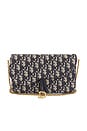 view 1 of 8 Dior Oblique Saddle Wallet On Chain in Blue