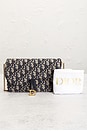 view 9 of 8 Dior Oblique Saddle Wallet On Chain in Blue
