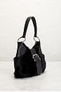 view 5 of 8 Prada Eco Lapin Faux Fur Buckle Hobo Bag in Black