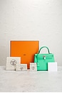 view 9 of 8 Hermes Epsom Kelly 25 Sellier Handbag in Vert Comics