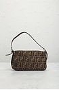 view 4 of 8 Fendi Zucca Baguette Shoulder Bag in Brown