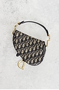 view 4 of 8 Dior Trotter Oblique Mini Saddle Bag in Blue