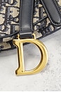 view 8 of 8 Dior Trotter Oblique Mini Saddle Bag in Blue