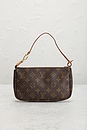view 4 of 8 Louis Vuitton Monogram Pochette Accessoires Shoulder Bag in Brown