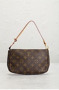 view 4 of 8 Louis Vuitton Monogram Pochette Accessoires Shoulder Bag in Brown