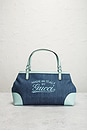 view 2 of 9 Gucci Denim Craft Tote Bag in Blue