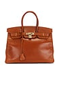 view 1 of 10 Hermes Tadelakt Ghillies Birkin 35 Handbag in Fauve