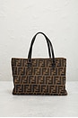 view 4 of 8 Fendi Zucca Tote Bag in Brown