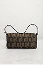 view 4 of 7 Fendi Zucca Baguette Shoulder Bag in Tobacco Brown