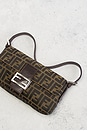 view 8 of 7 Fendi Zucca Baguette Shoulder Bag in Tobacco Brown