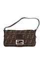 view 1 of 9 Fendi Zucca Baguette Shoulder Bag in Tobacco Brown