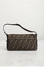 view 4 of 9 Fendi Zucca Baguette Shoulder Bag in Tobacco Brown