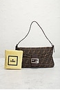 view 11 of 10 Fendi Zucca Baguette Shoulder Bag in Brown