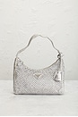 view 2 of 8 Prada Satin Crystal Embellished Mini Re-Edition 2000 Shoulder Bag in Grey