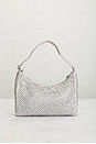 view 4 of 8 Prada Satin Crystal Embellished Mini Re-Edition 2000 Shoulder Bag in Grey