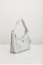 view 5 of 8 Prada Satin Crystal Embellished Mini Re-Edition 2000 Shoulder Bag in Grey