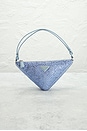 view 2 of 8 Prada Satin Crystal Triangle Pouch in Celeste
