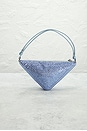 view 4 of 8 Prada Satin Crystal Triangle Pouch in Celeste