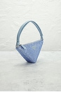 view 5 of 8 Prada Satin Crystal Triangle Pouch in Celeste