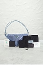 view 9 of 8 Prada Satin Crystal Triangle Pouch in Celeste