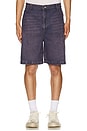 view 4 of 5 Denim Cargo Shorts in Violet Wash