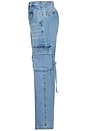 view 5 of 5 Phone Pocket Cargo Jeans in Light Blue