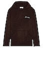 view 1 of 4 Signature Knit Hoodie in Brown