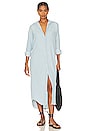 view 1 of 3 Maxi Shirtdress in Classic Blue W/ Tattered Wash