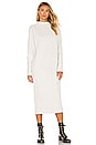 view 2 of 4 Funnel Neck Midi Dress in Heather White Melange