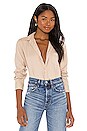 view 1 of 4 Barry Woven Button Up Top in Sand Color Indigo