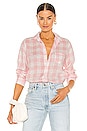 view 1 of 4 Barry Woven Button Up in Pink X-Large Check Linen