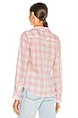 view 3 of 4 Barry Woven Button Up in Pink X-Large Check Linen