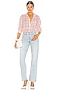 view 4 of 4 Barry Woven Button Up in Pink X-Large Check Linen