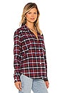 view 2 of 4 Eileen Button Up Top in Navy & Red Plaid