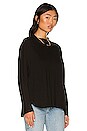 view 2 of 4 Long Sleeve Funnel Neck Tee in Black