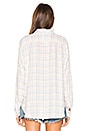view 3 of 4 Eileen Button Down in Light Blue & Yellow Grid