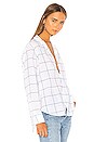 view 2 of 4 CHEMISE EILEEN in White & Blue Windowpane