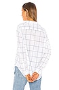 view 3 of 4 CHEMISE EILEEN in White & Blue Windowpane