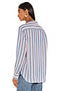 view 3 of 4 Eileen Button Down in Blue and Red Stripe