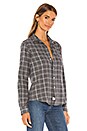 view 2 of 4 CHEMISE BARRY in Charcoal Grey, Blue & Taupe Plaid