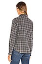view 3 of 4 CHEMISE BARRY in Charcoal Grey, Blue & Taupe Plaid