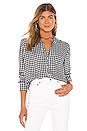 view 1 of 4 TOP BOUTONNÉ in Small Navy & Light Blue Plaid