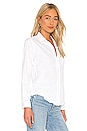 view 2 of 4 Barry Long Sleeve Button Down Top in White Tattered Wash Denim