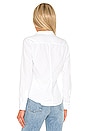 view 3 of 4 Barry Long Sleeve Button Down Top in White Tattered Wash Denim