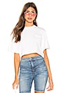 view 1 of 5 Naomi Cropped Short Sleeve Tee in White