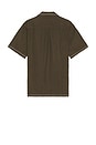 view 2 of 4 Flavio Palmeira Embroidered Linen Shirt in Dark Olive