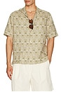 view 3 of 4 Roberto Palmeira Printed Linen Shirt in Dried Moss